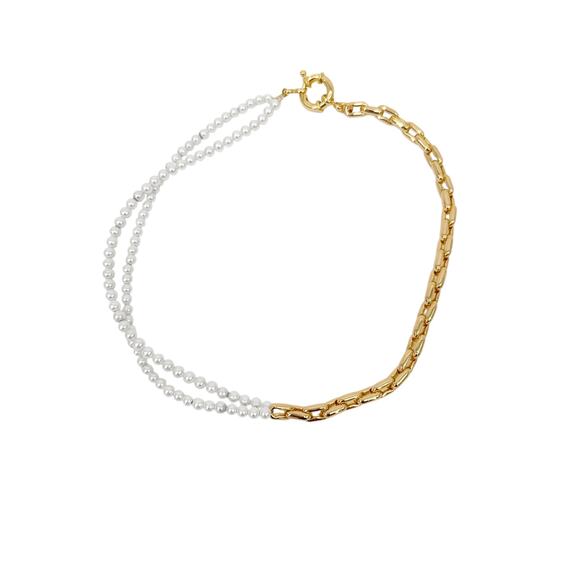 TIMELESS PEARLY Half and Half Necklace - Picture 3 of 6